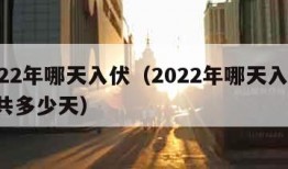 2022年哪天入伏（2022年哪天入伏,一共多少天）