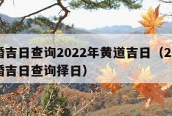 结婚吉日查询2022年黄道吉日（2021结婚吉日查询择日）